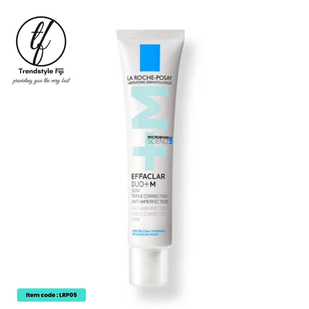 A tube of LA ROCHE POSAY Effaclar Duo+M Anti Imperfections Moisturiser for oily and acne prone skin.