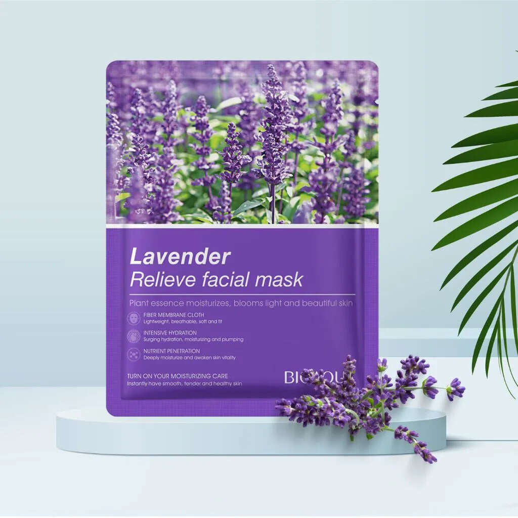 BIOAQUA Lavender Relieve Face Sheet Mask