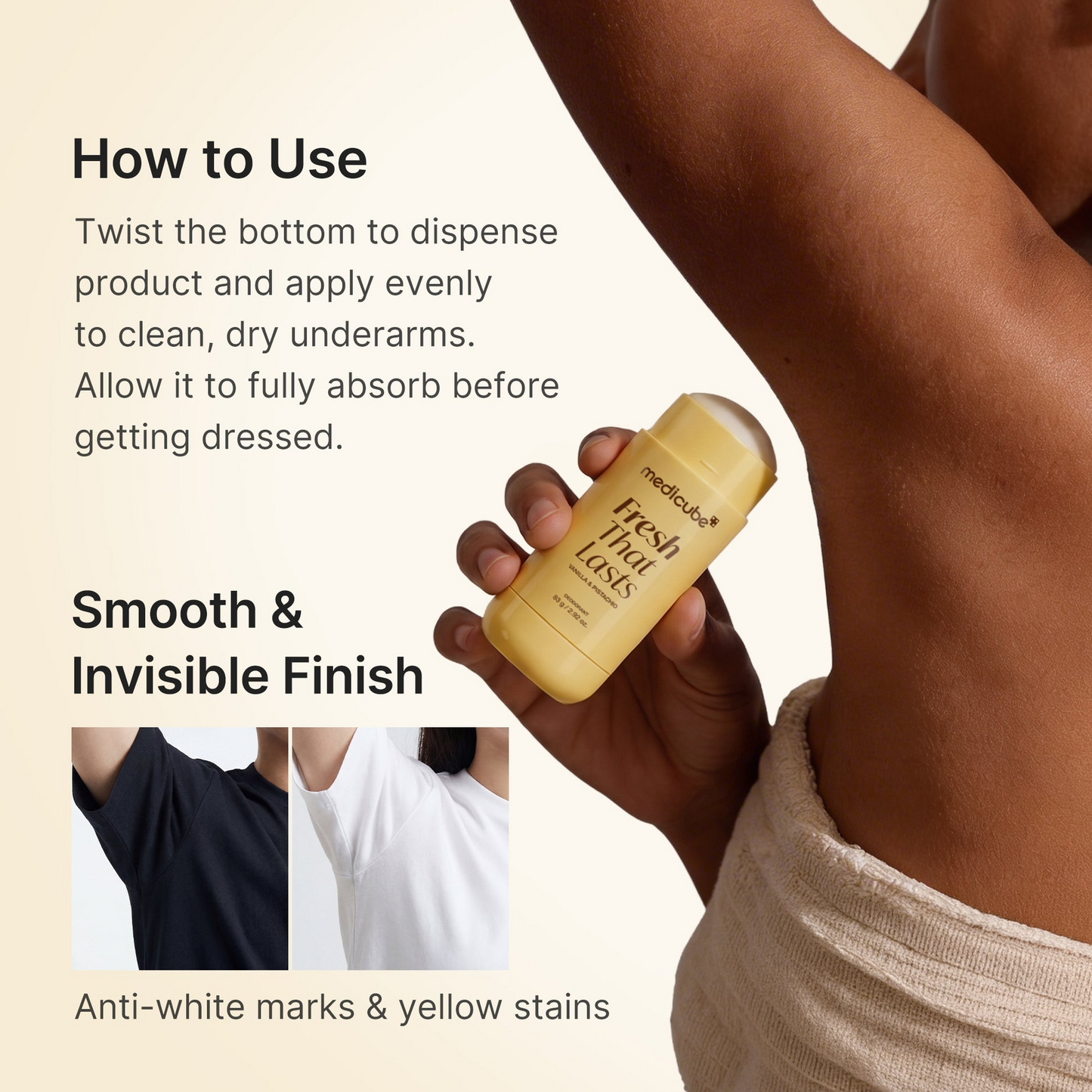 Medicube Kojic Acid Brightening Deodorant (Vanilla & Pistachio)