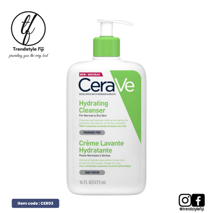 CeraVe Hydrating Facial Cleanser + CeraVe Moisturizing Lotion (473ml/16floz) Combo