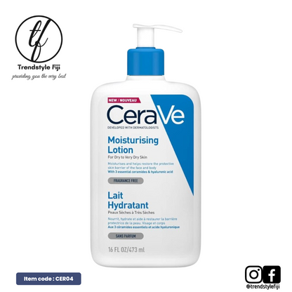 CeraVe Foaming Cleanser + CeraVe Moisturizing Lotion (473ml/16floz) Combo