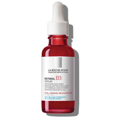 La Roche-Posay Retinol B3 Serum bottle with dropper on a white background